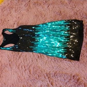 XXI Forever 21 Black and Teal Dress
